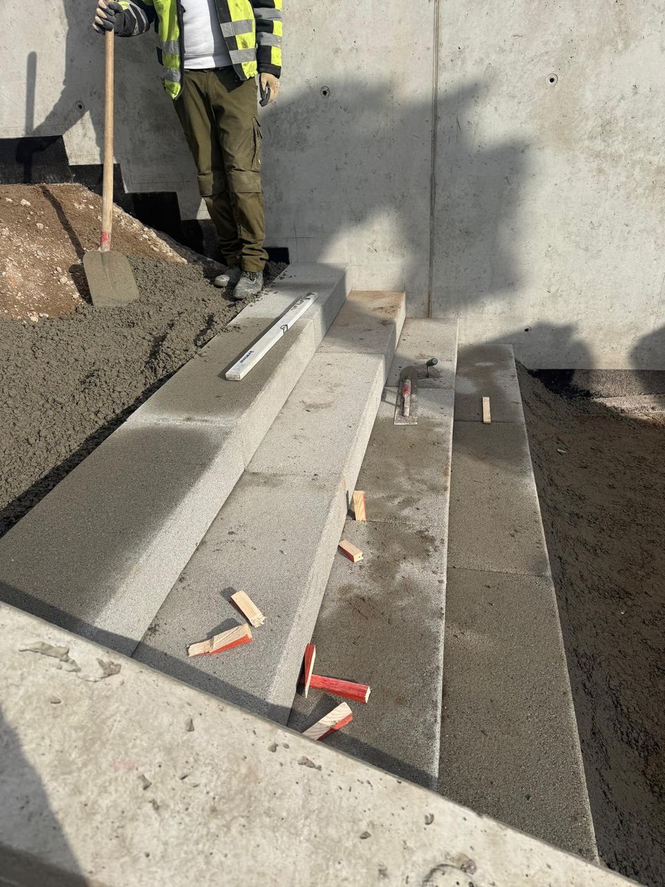 Granit-Blockstufen im Detail